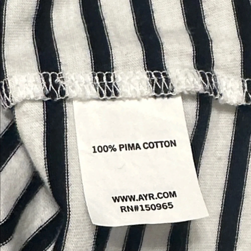 AYR The French Fry Long Sleeve Tee Black & White Piano Stripe Size XL - Picture 10 of 11